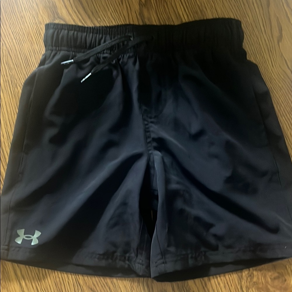 Under Armour Black Swim Trunks with Elastic Waistband